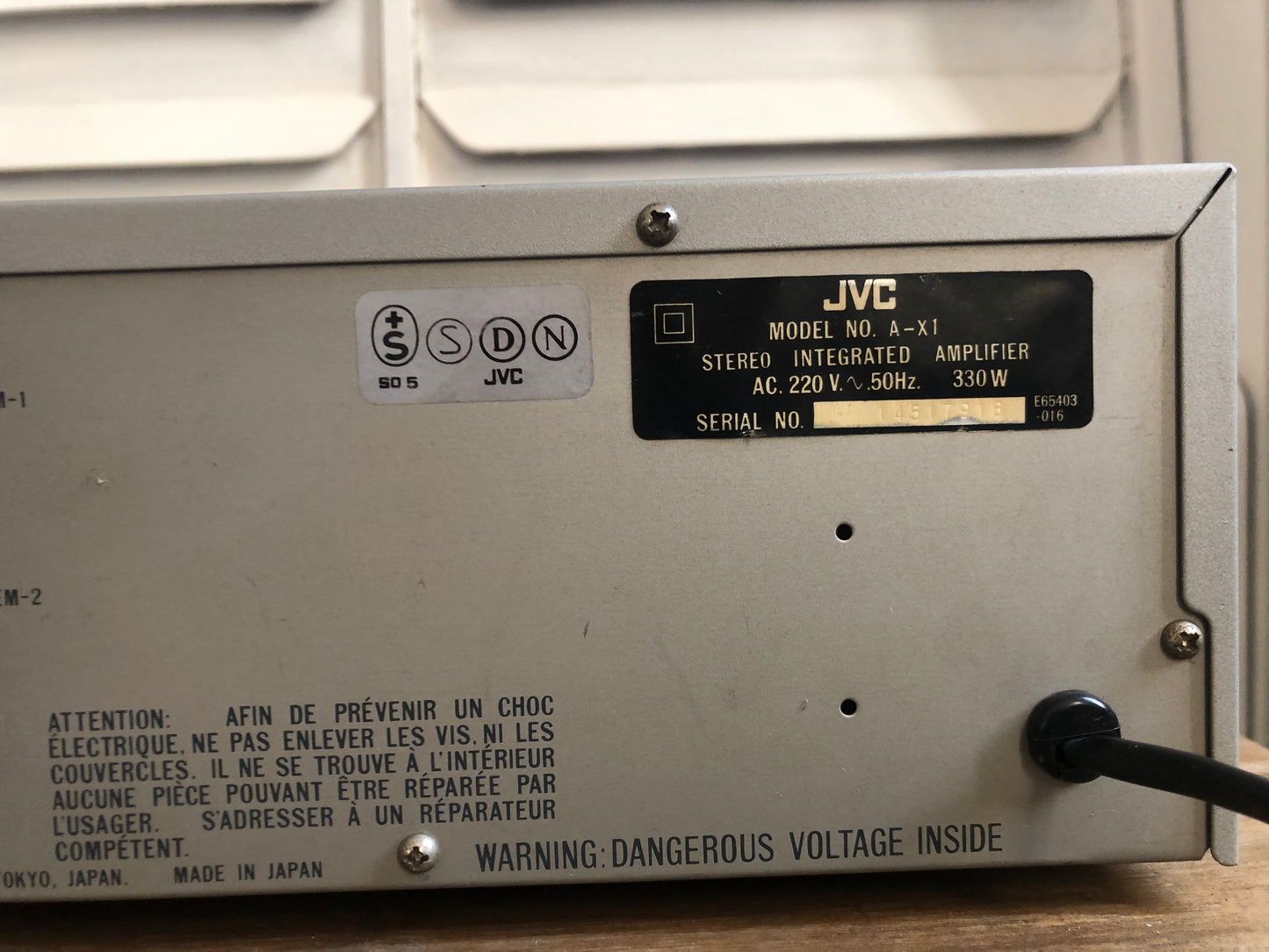 Amplificatore JVC A-X1 Stereo Integrated Hi-fi Vintage Anni 80 Argento Giappone