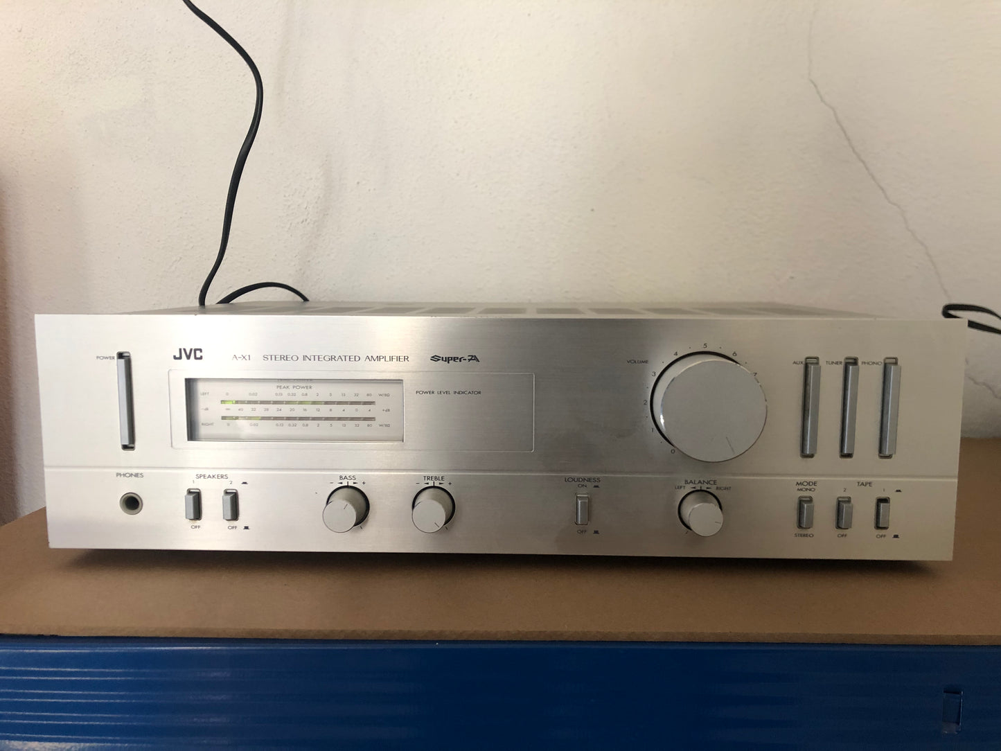 Amplificatore JVC A-X1 Stereo Integrated Hi-fi Vintage Anni 80 Argento Giappone
