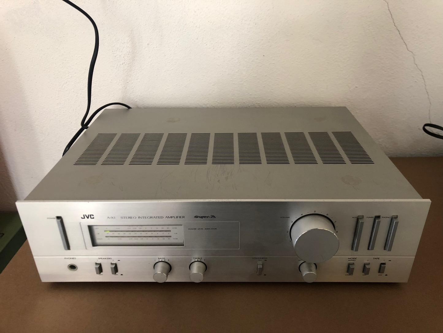 Amplificatore JVC A-X1 Stereo Integrated Hi-fi Vintage Anni 80 Argento Giappone