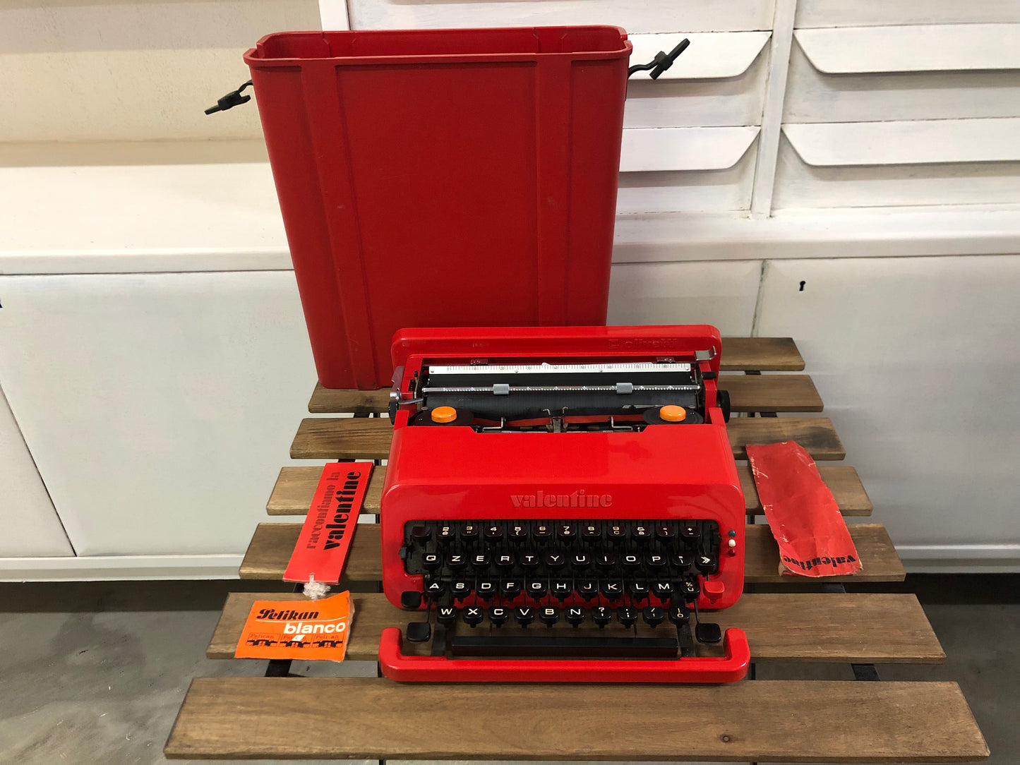Macchina Da Scrivere Olivetti Valentine Design Ettore Sottsass Vintage Rossa