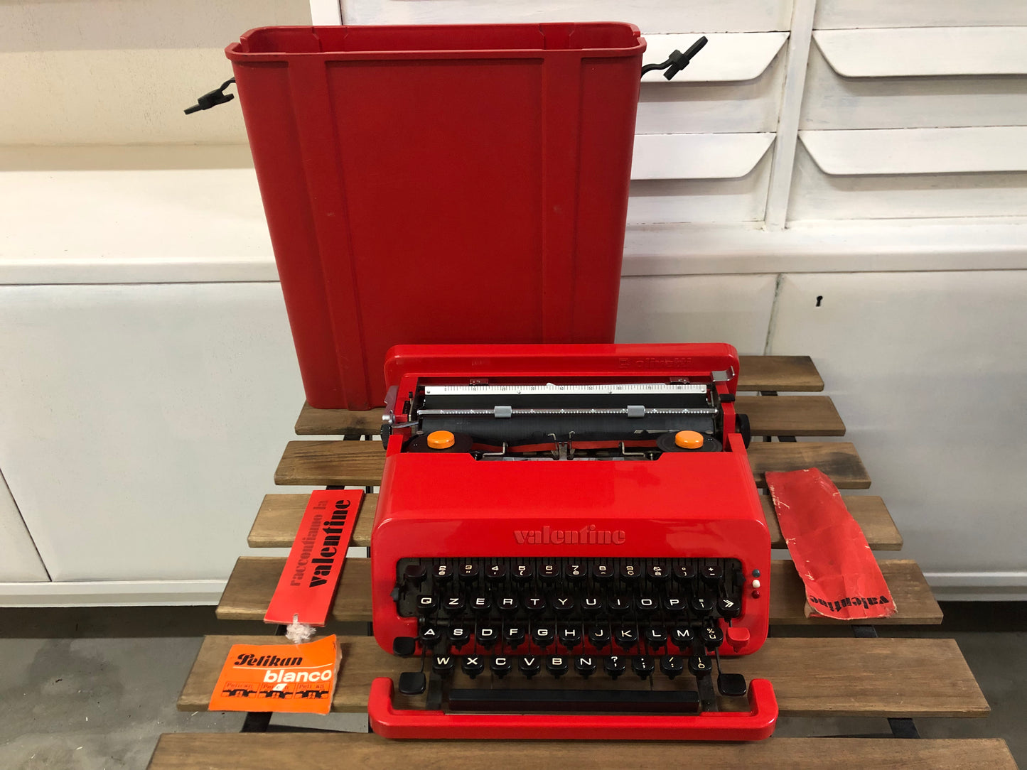 Macchina Da Scrivere Olivetti Valentine Design Ettore Sottsass Vintage Rossa