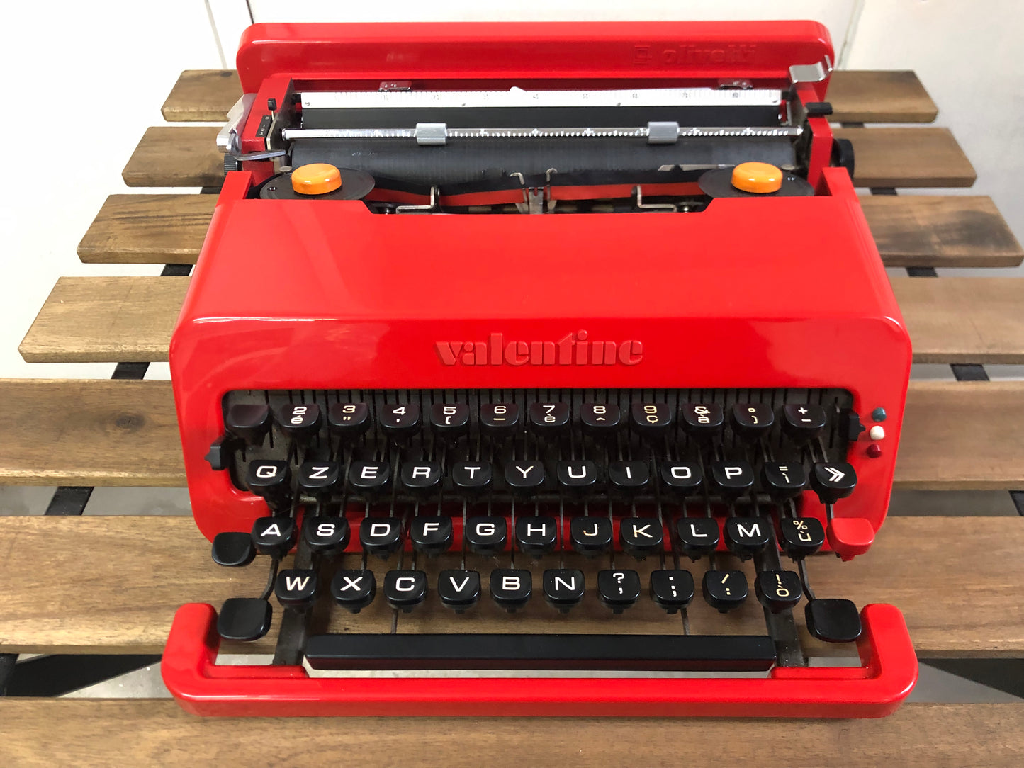 Macchina Da Scrivere Olivetti Valentine Design Ettore Sottsass Vintage Rossa