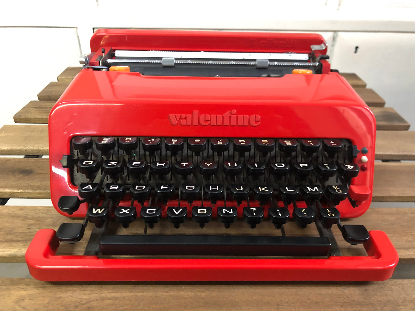 Macchina Da Scrivere Olivetti Valentine Design Ettore Sottsass Vintage Rossa
