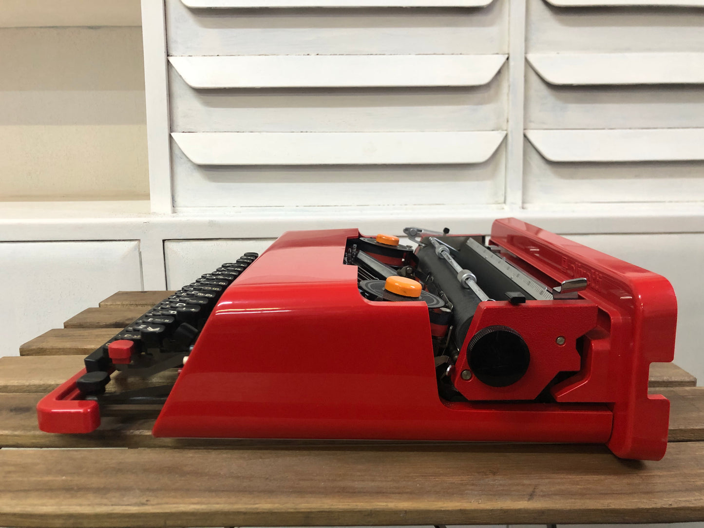 Macchina Da Scrivere Olivetti Valentine Design Ettore Sottsass Vintage Rossa