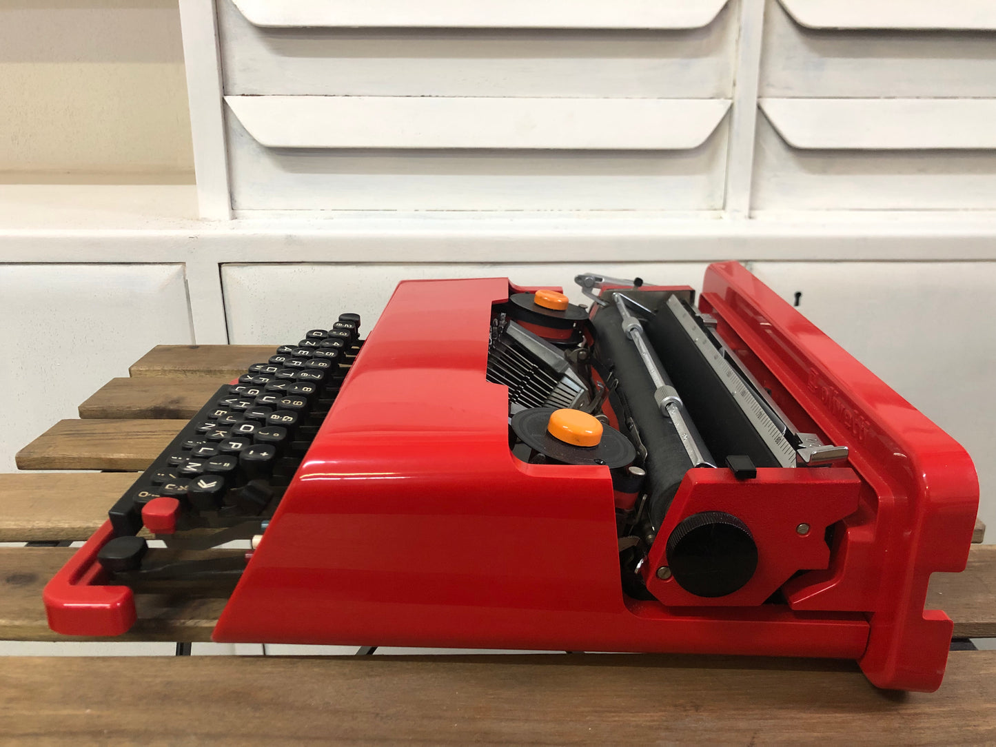 Macchina Da Scrivere Olivetti Valentine Design Ettore Sottsass Vintage Rossa