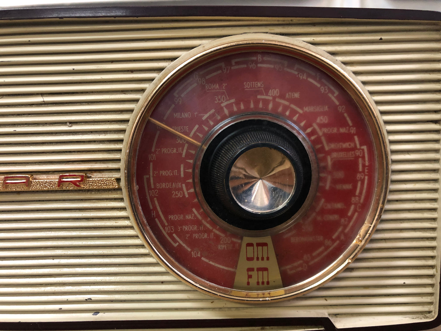 Radio A Valvole Mivar Delo UCM 601/2 Vintage Epoca Anni 60 Marrone OM FM E Cavo