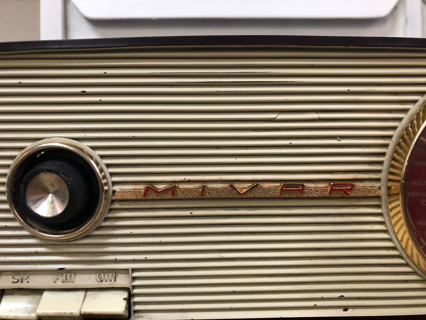 Radio A Valvole Mivar Delo UCM 601/2 Vintage Epoca Anni 60 Marrone OM FM E Cavo