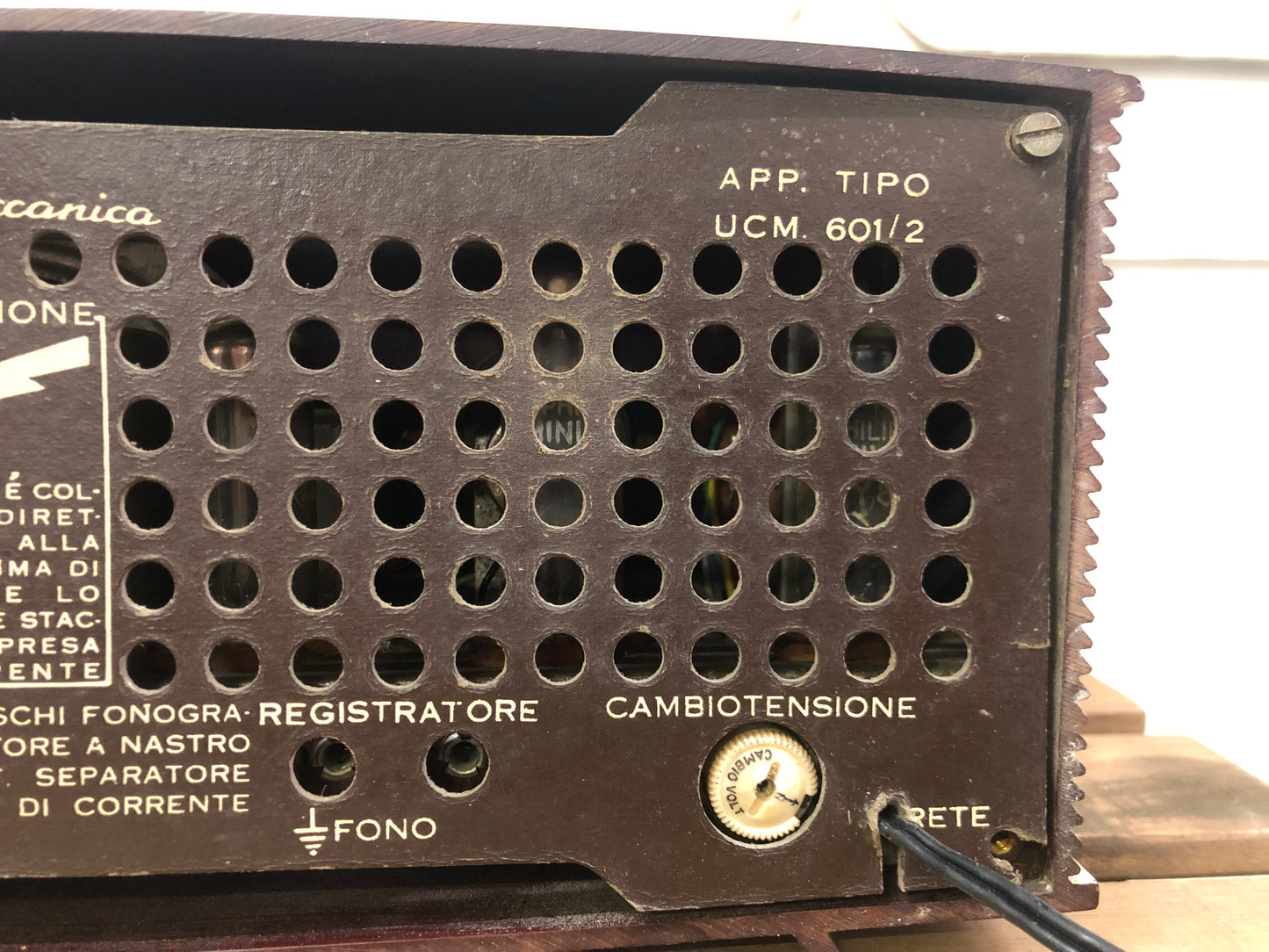 Radio A Valvole Mivar Delo UCM 601/2 Vintage Epoca Anni 60 Marrone OM FM E Cavo