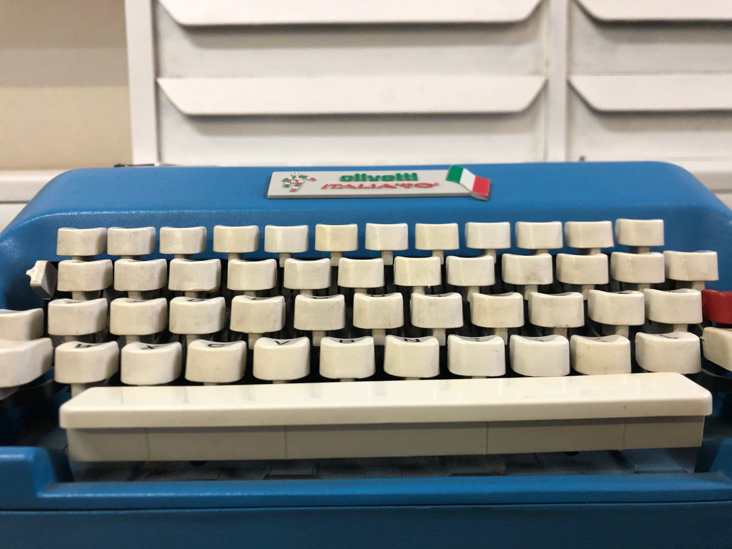 Macchina Da Scrivere Olivetti Lettera 35 Edizione Italia 90 Azzurri E Custodia