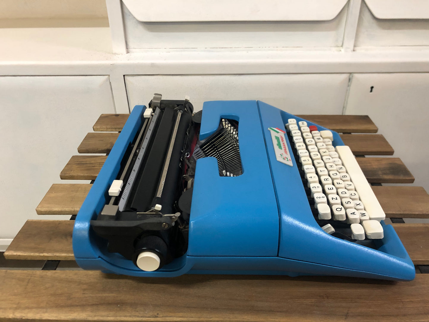 Macchina Da Scrivere Olivetti Lettera 35 Edizione Italia 90 Azzurri E Custodia