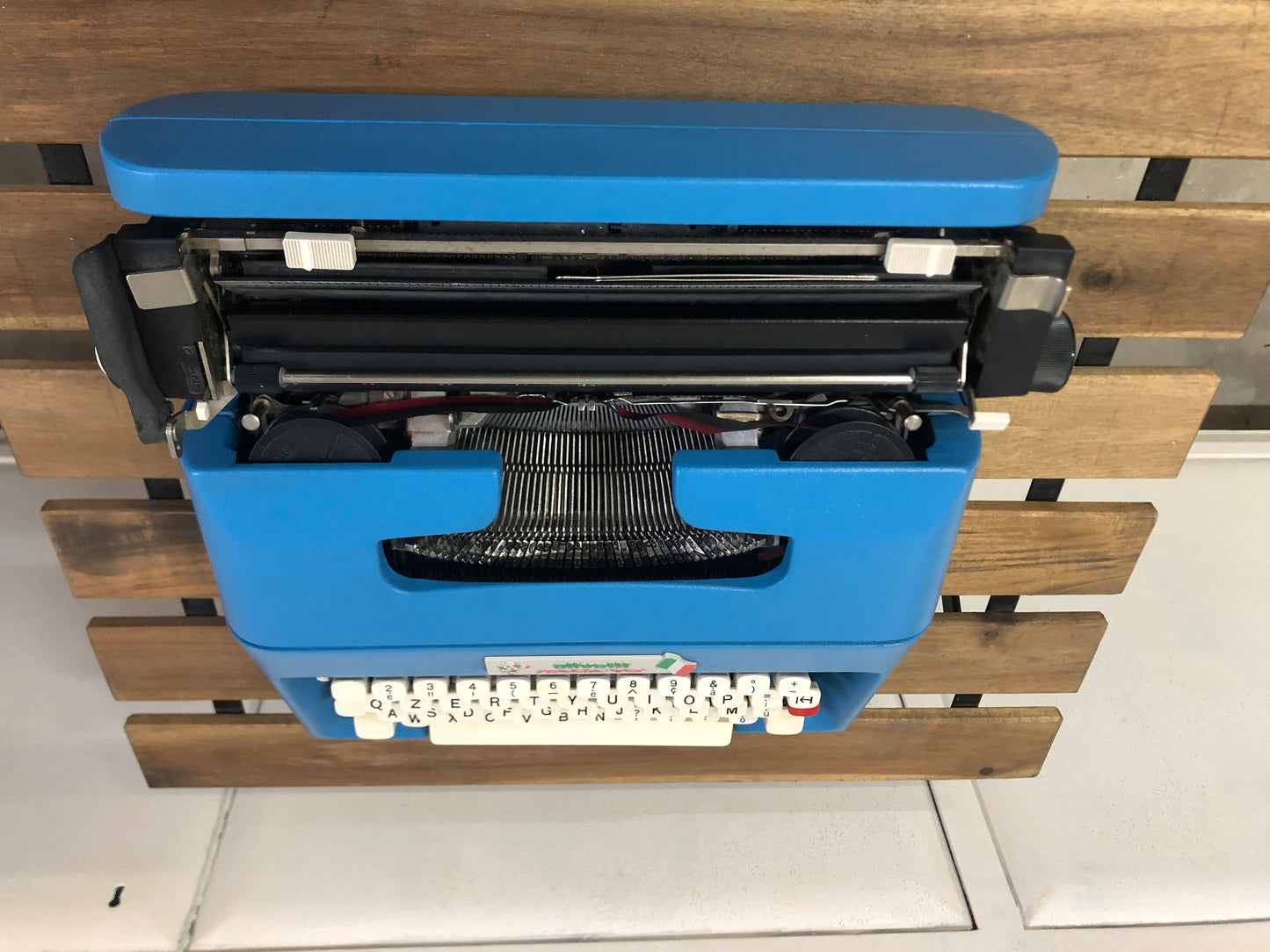 Macchina Da Scrivere Olivetti Lettera 35 Edizione Italia 90 Azzurri E Custodia