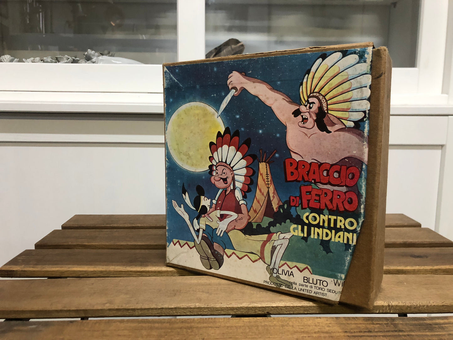 Cofanetto 4 Pellicole Super 8 Cartone Animato Braccio Di Ferro Contro Gli Indiani Vintage Film