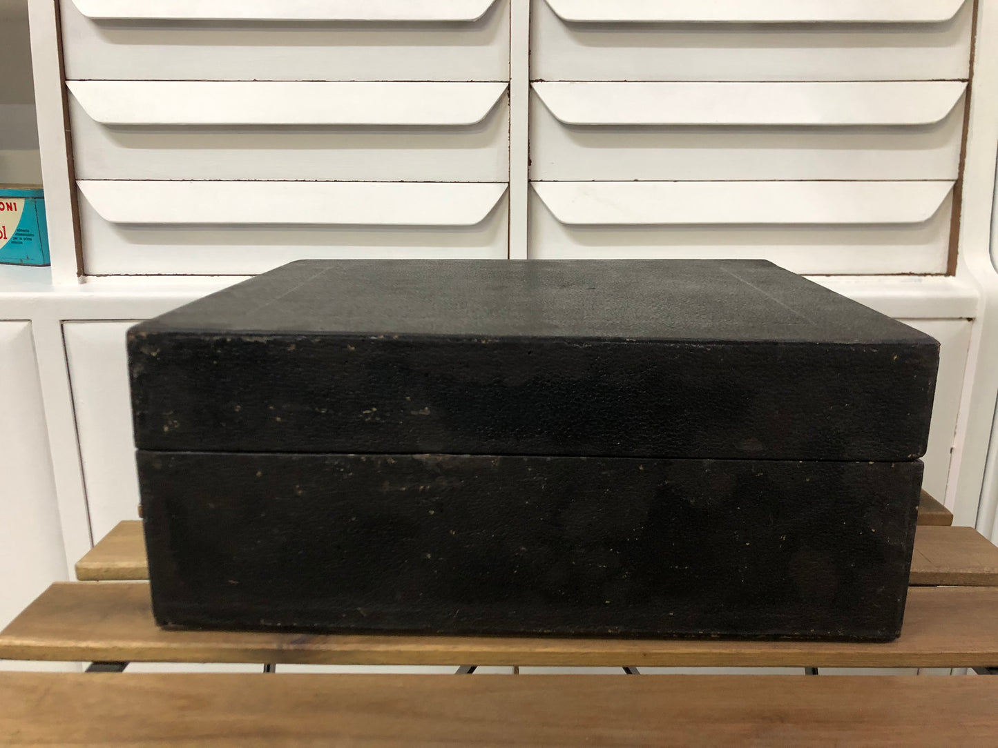 Antico Grammofono Portatile Da PicNic Vintage Epoca Anni 50 Nero Per Dischi 78