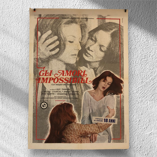 Manifesto Cinema Originale Gli Amori Impossibili VM18 1972 Locandina 140x100