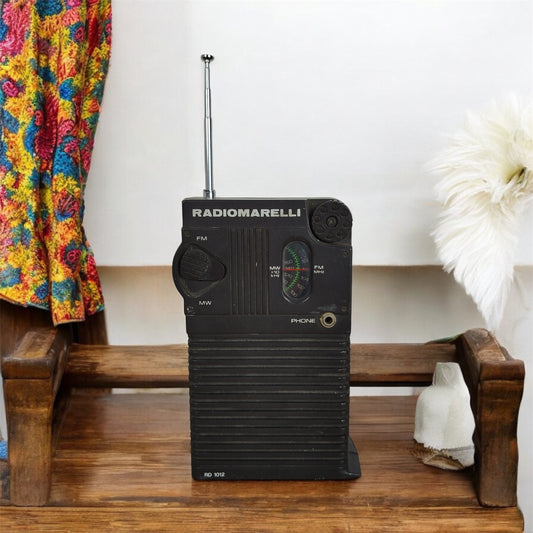 Radio Radiomarelli Model RD 1012 Tascabile Pezzi Di Ricambio A Batterie Nero