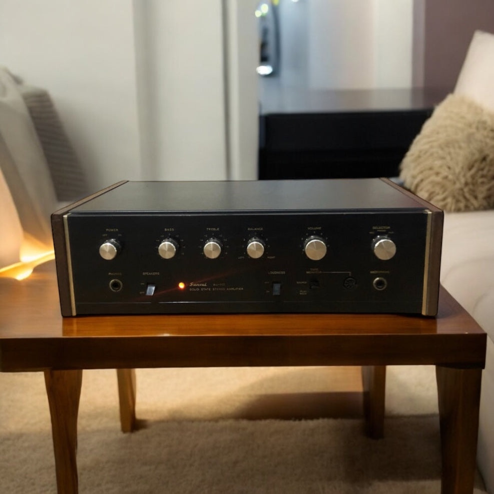 Amplificatore Sansui AU-101 Stereo Vintage Funzionante Nero Giappone Anno 1973