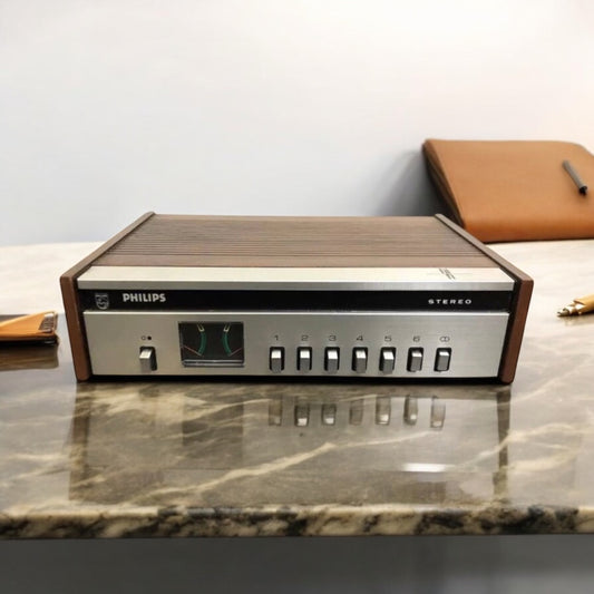 Filodiffusione Radio Philips Stereo RB- 534 Vintage Epoca Anni 70 Legno Marrone
