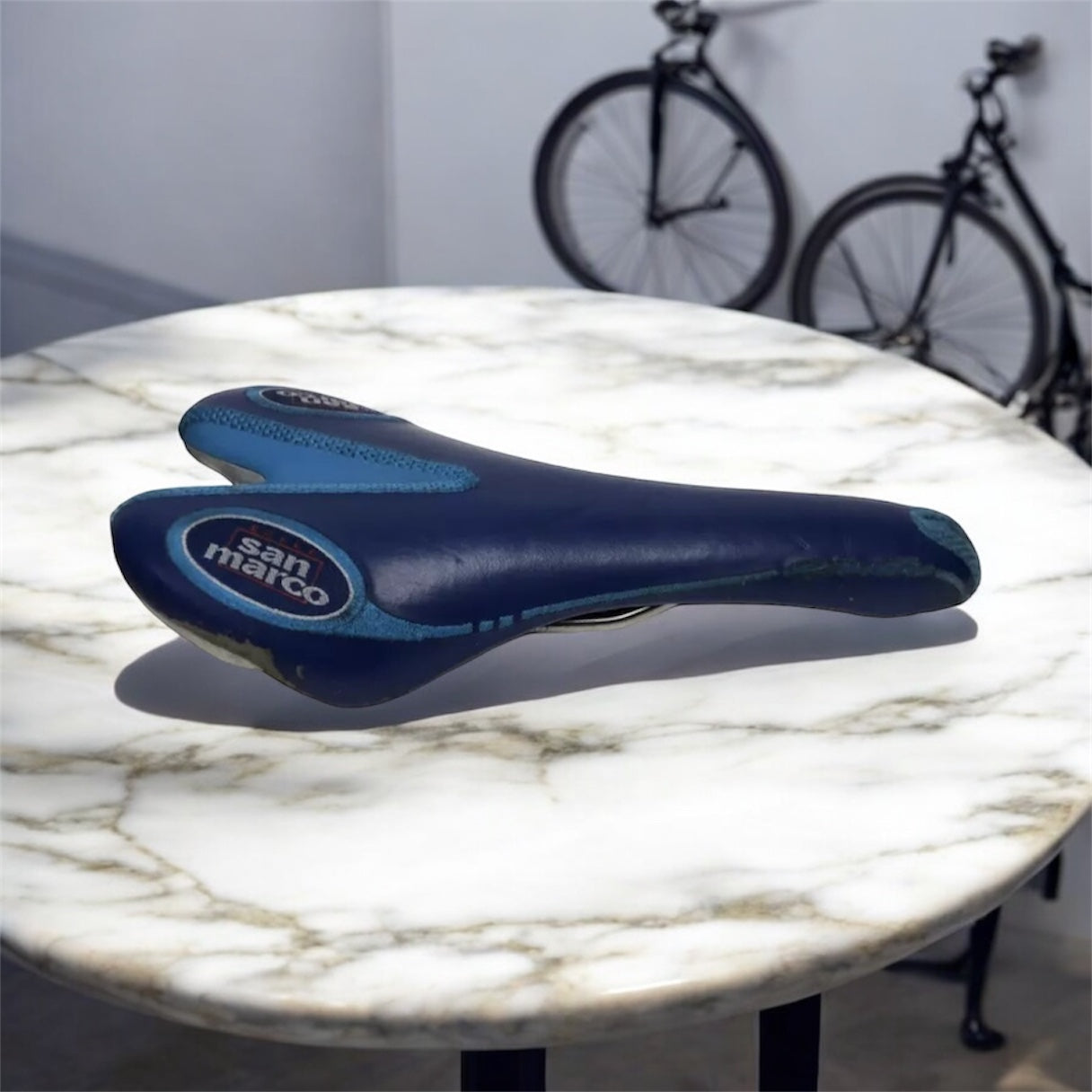 Sellino Per Bicicletta Da Corsa Selle San Marco Azzurro Blu Made In Italy
