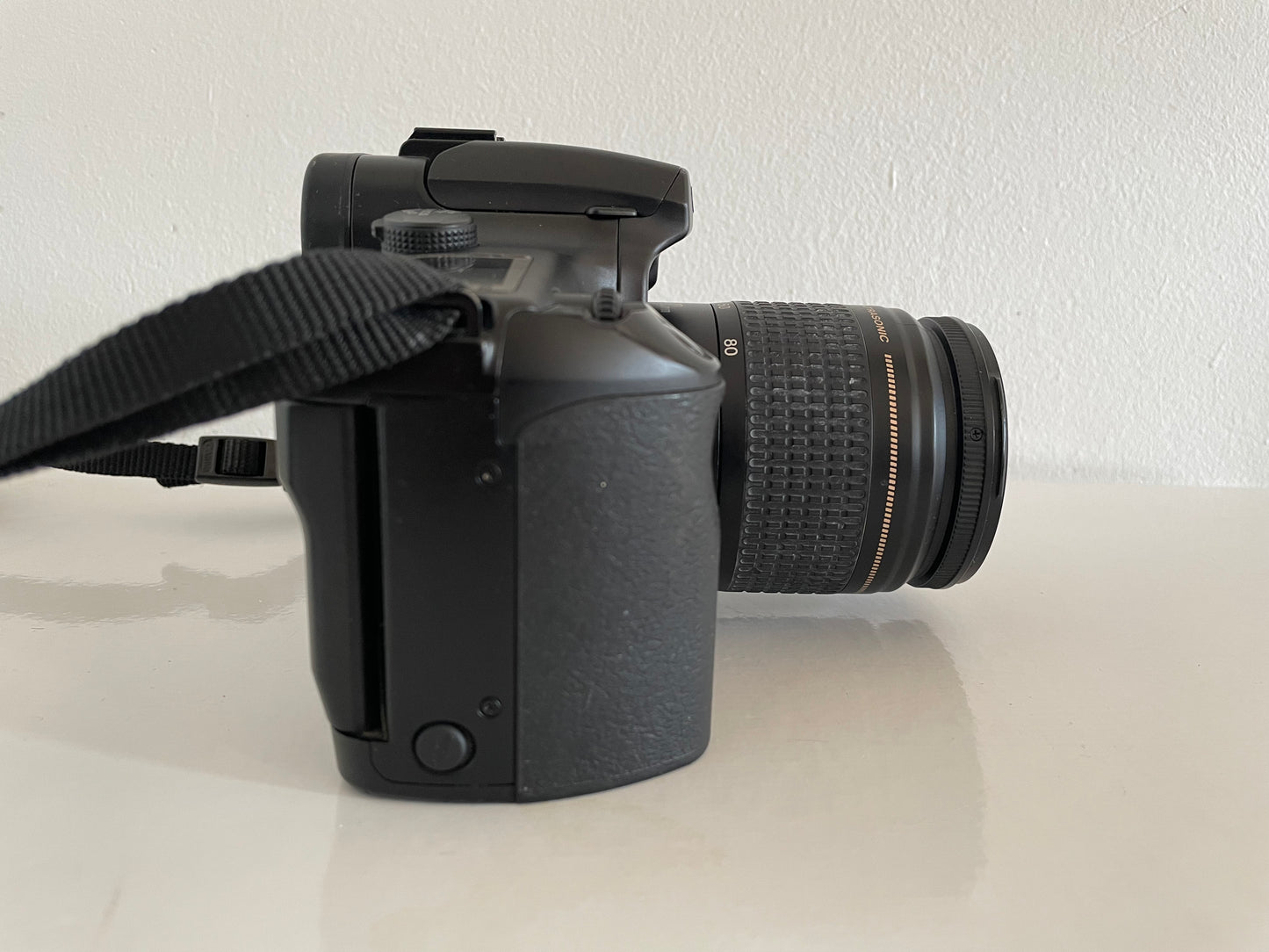Fotocamera Analogica Canon EOS 33 Obiettivo Zoom 58mm Reflex 35mm Nero con Tracolla