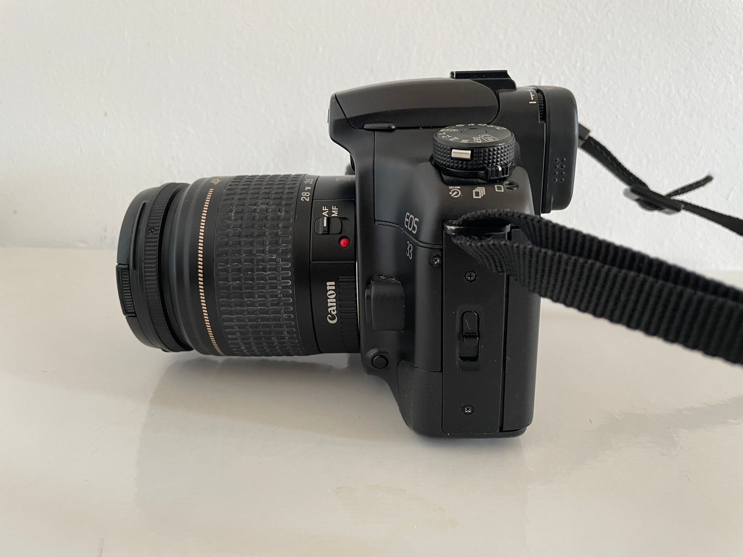 Fotocamera Analogica Canon EOS 33 Obiettivo Zoom 58mm Reflex 35mm Nero con Tracolla