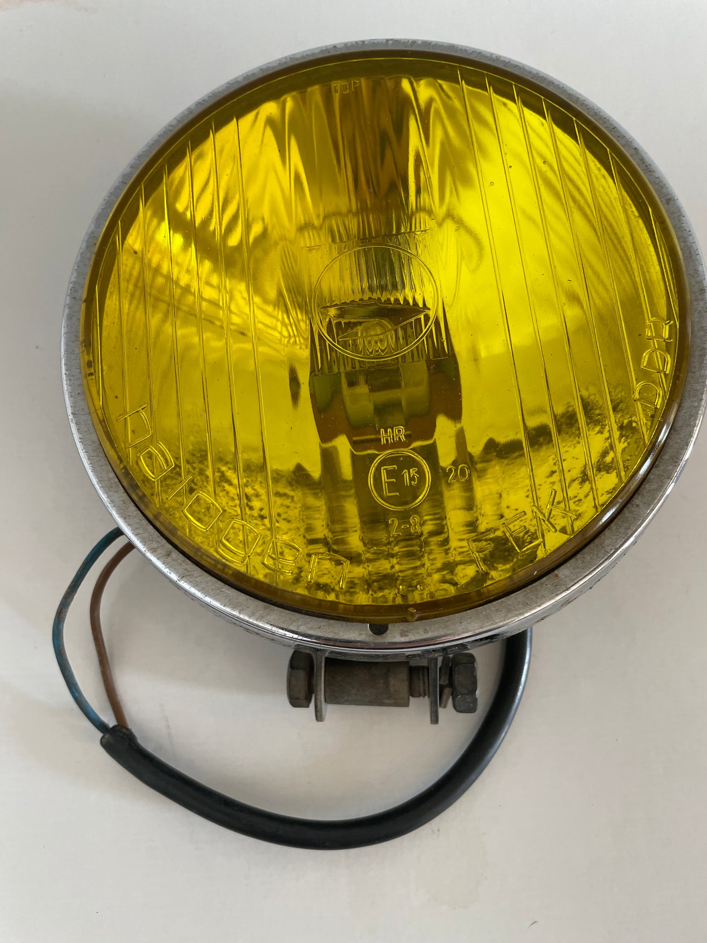 Fanale Faro Fendinebbia Anteriore Halogen Fek DDR E15 Auto Epoca Trabant Giallo
