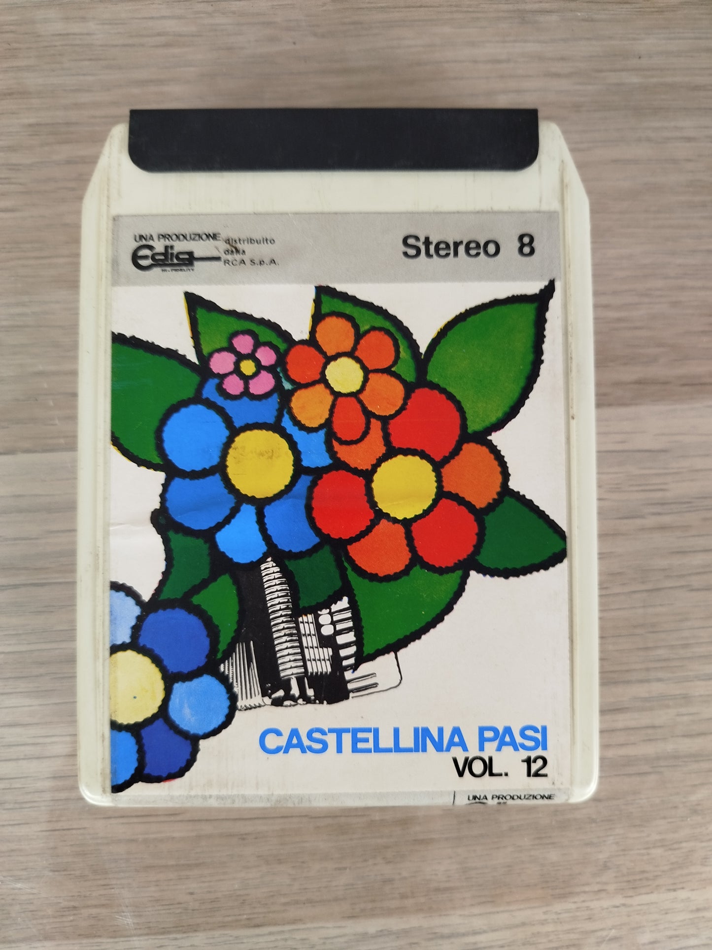 Cassetta Stereo 8 Castellina Pasi Vol.12 Orchestra di Liscio Italiana anni '70