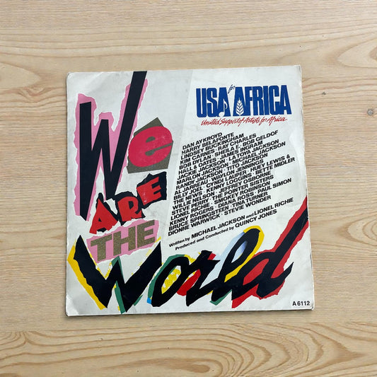 Disco 45 giri vinile We Are The World USA For Africa Michael Jackson e AAVV