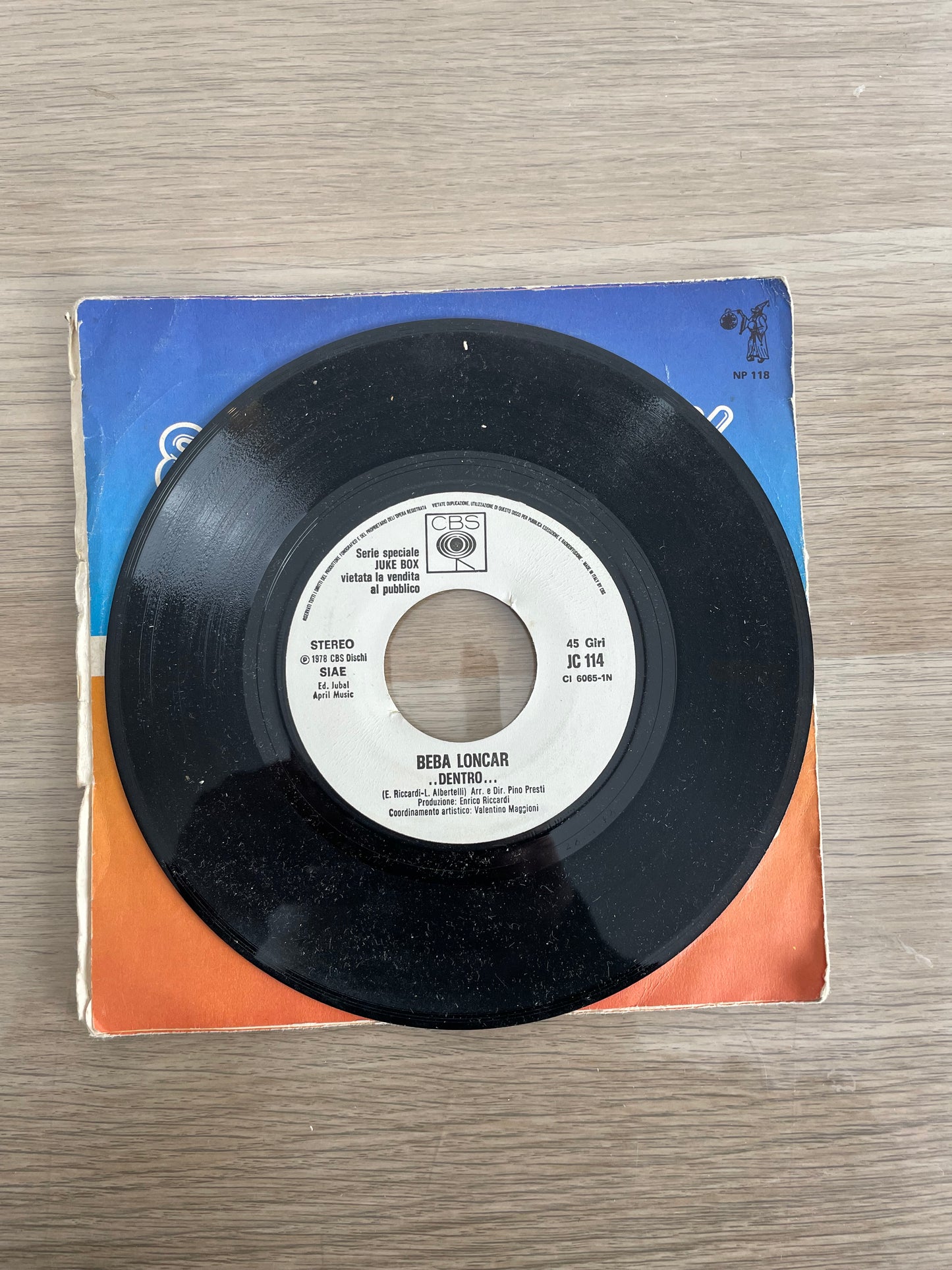 Disco 45 giri vinile Samoa Park Tabular Affair vinile 1983 Electronic dance