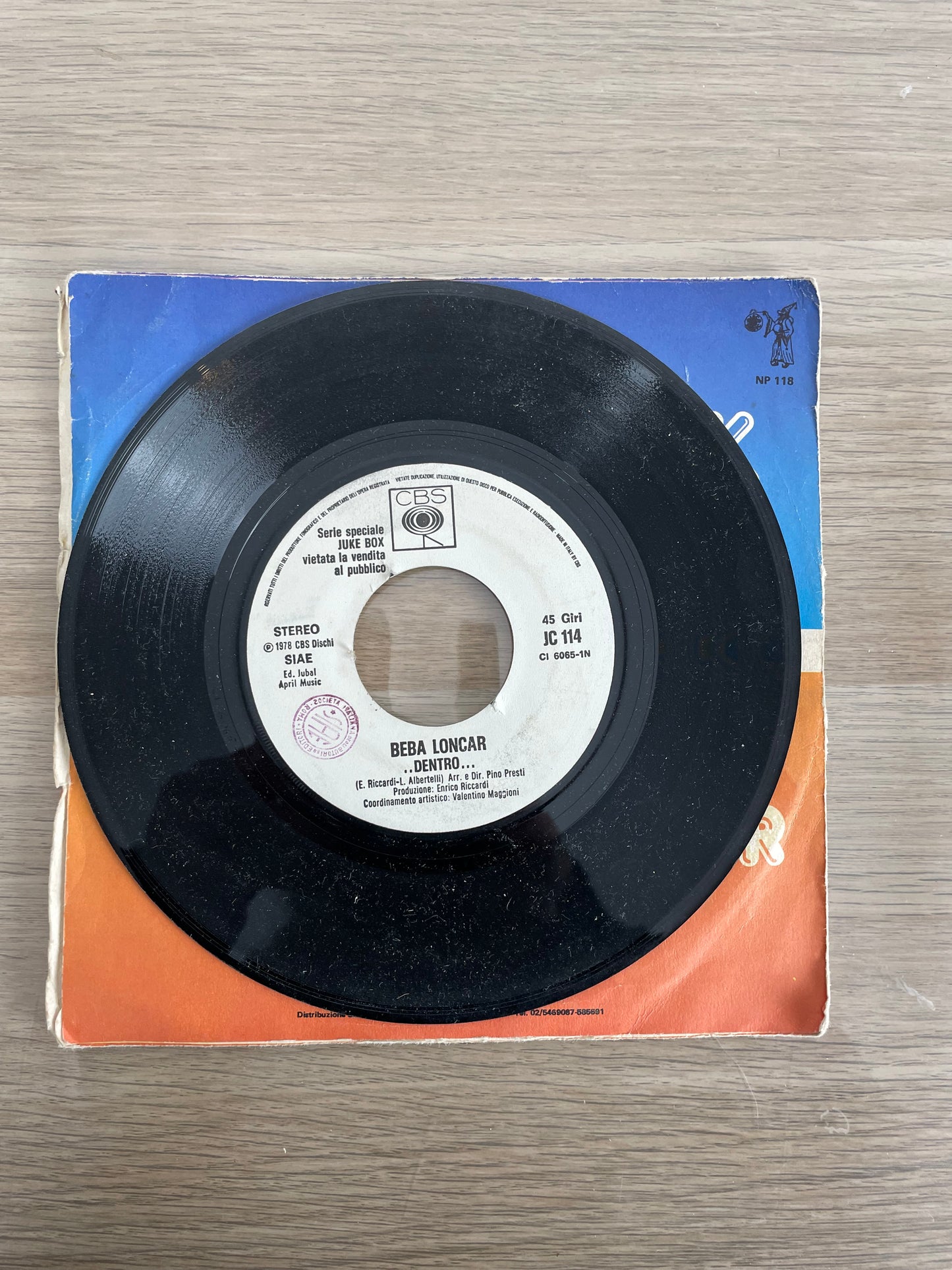 Disco 45 giri vinile Samoa Park Tabular Affair vinile 1983 Electronic dance