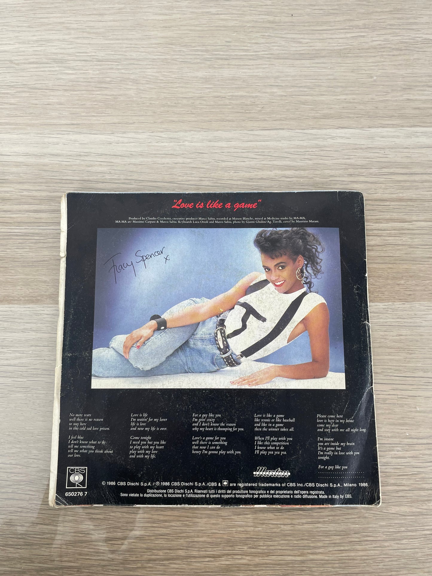 Disco 45 giri vinile Tracy Spencer Love Is Like A Game 1986