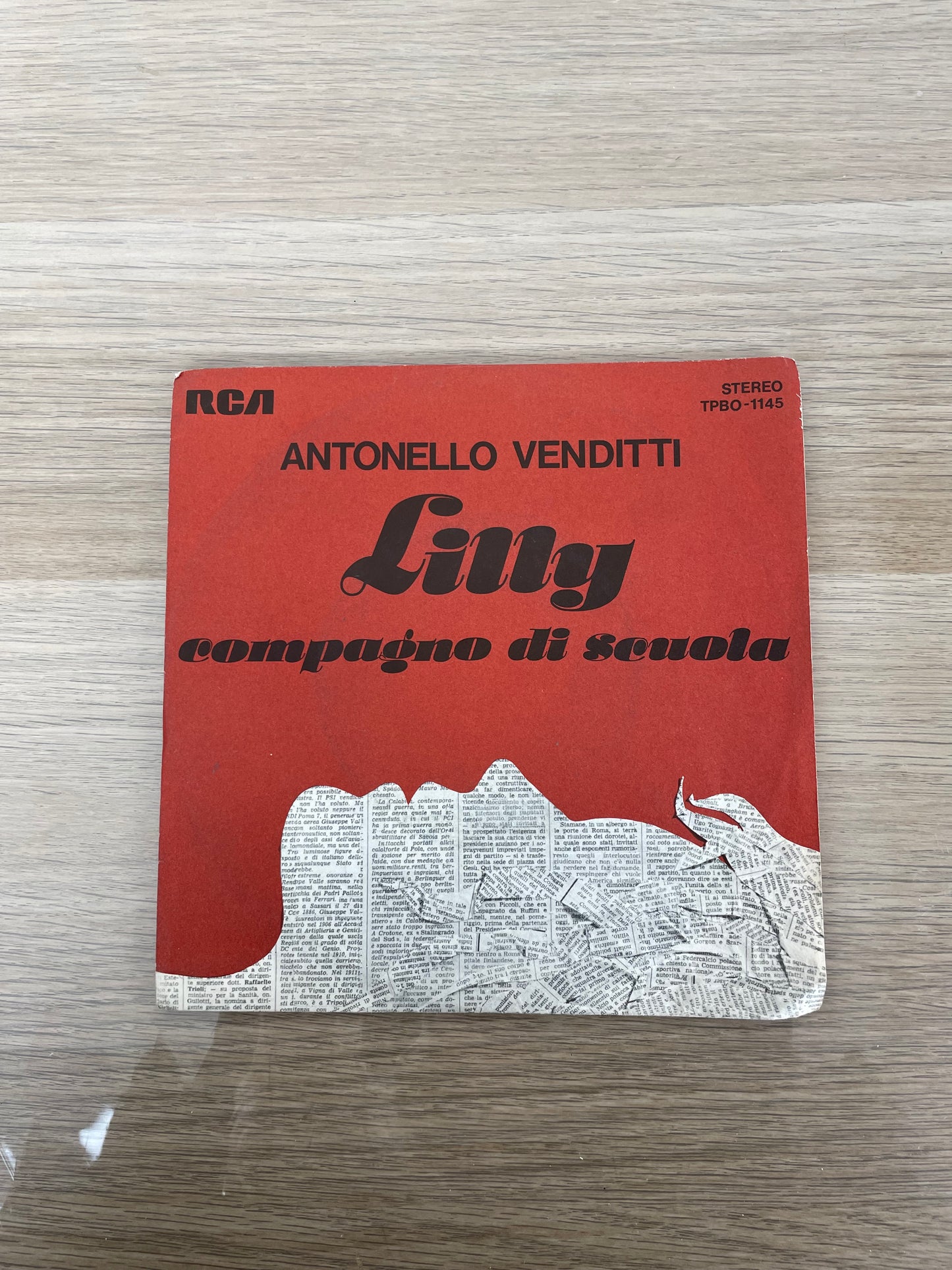 Disco 45 giri vinile Antonello Venditti Lilly Compagno Di Scuola 1978