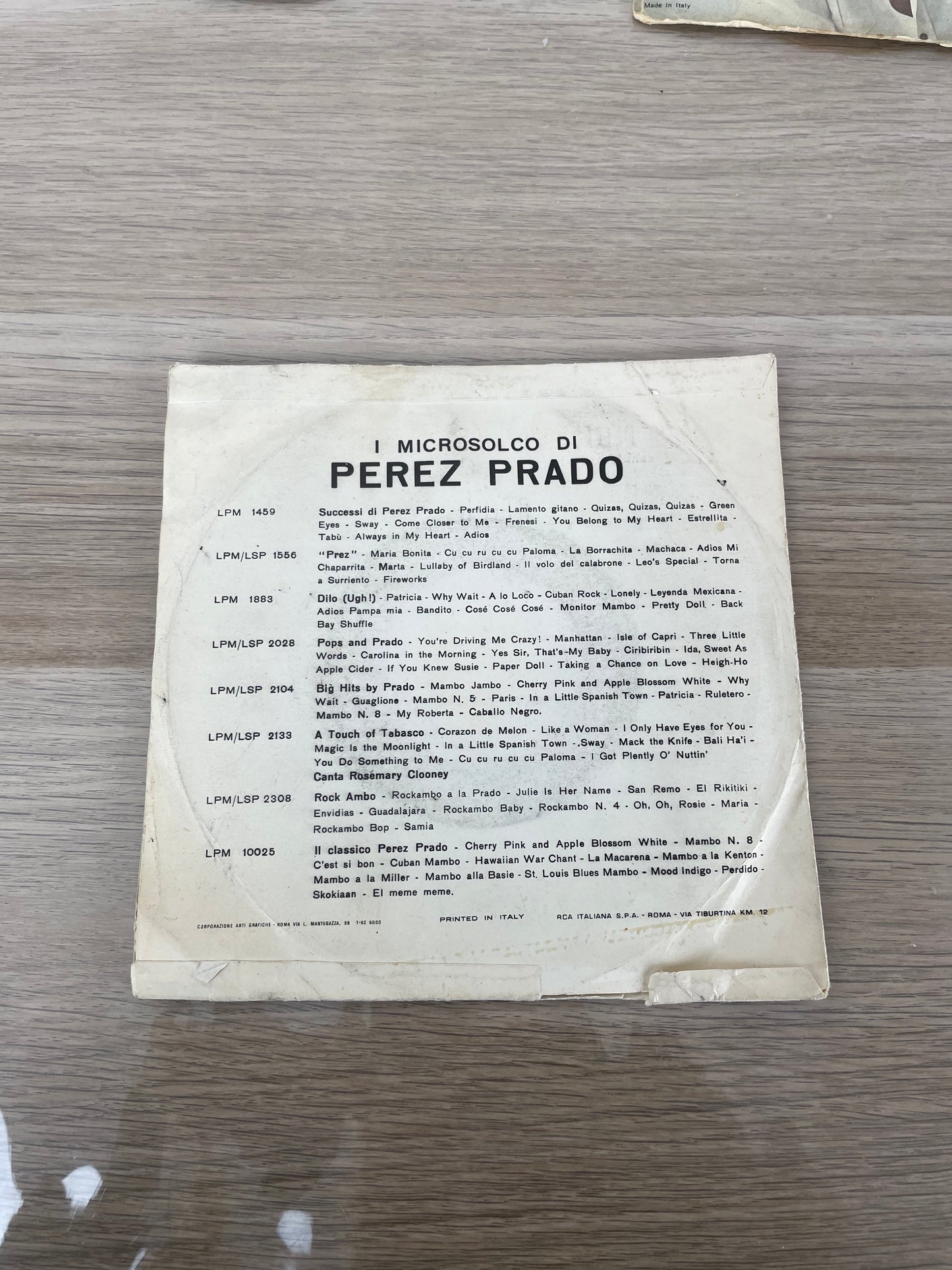 Disco 45 giri vinile Perez Prado La Rumba Delle Noccioline 1961