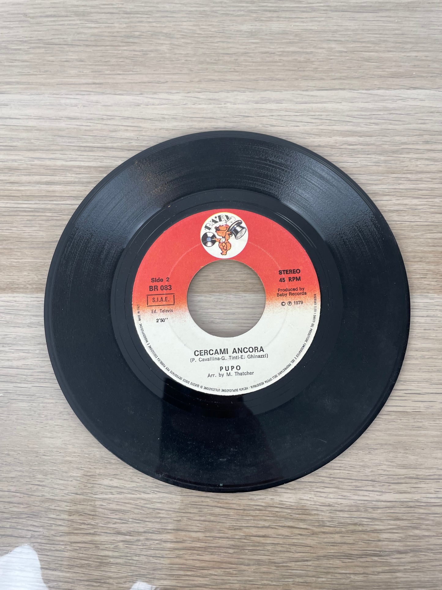 Disco 45 giri vinile Pupo Cercami Ancora Forse 1979