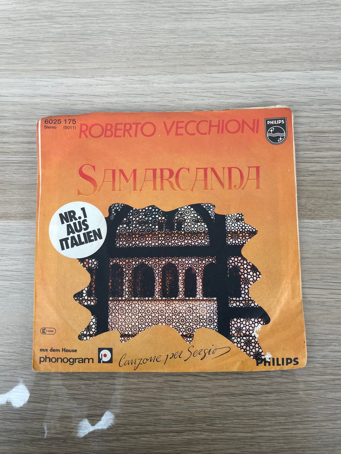 Disco 45 giri vinile Roberto Vecchioni Samarcanda 1977