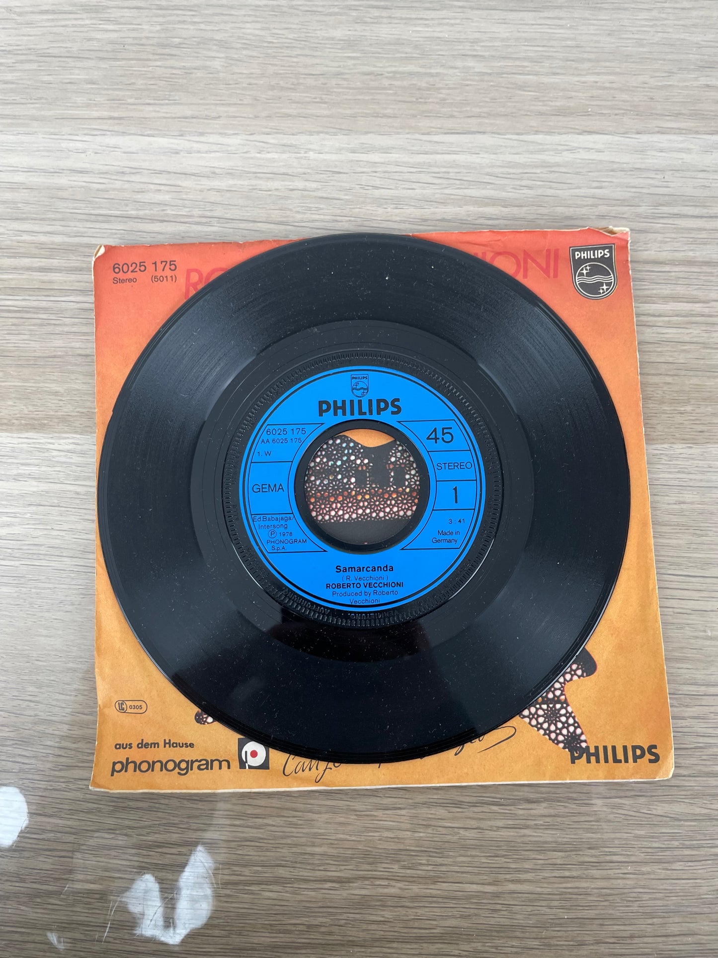 Disco 45 giri vinile Roberto Vecchioni Samarcanda 1977