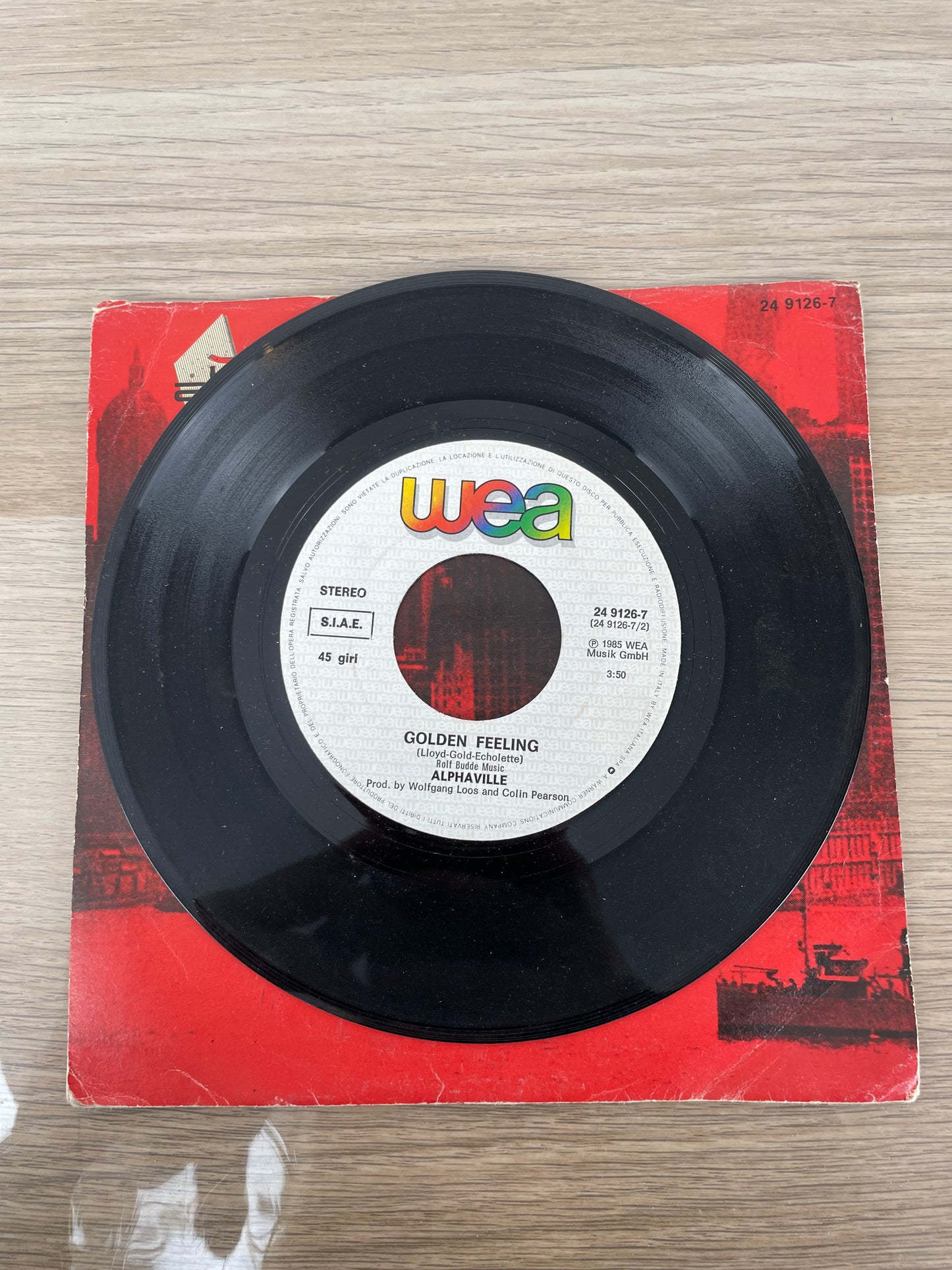 Disco 45 giri vinile Alpha Ville Jet Set Golden Feeling 1984