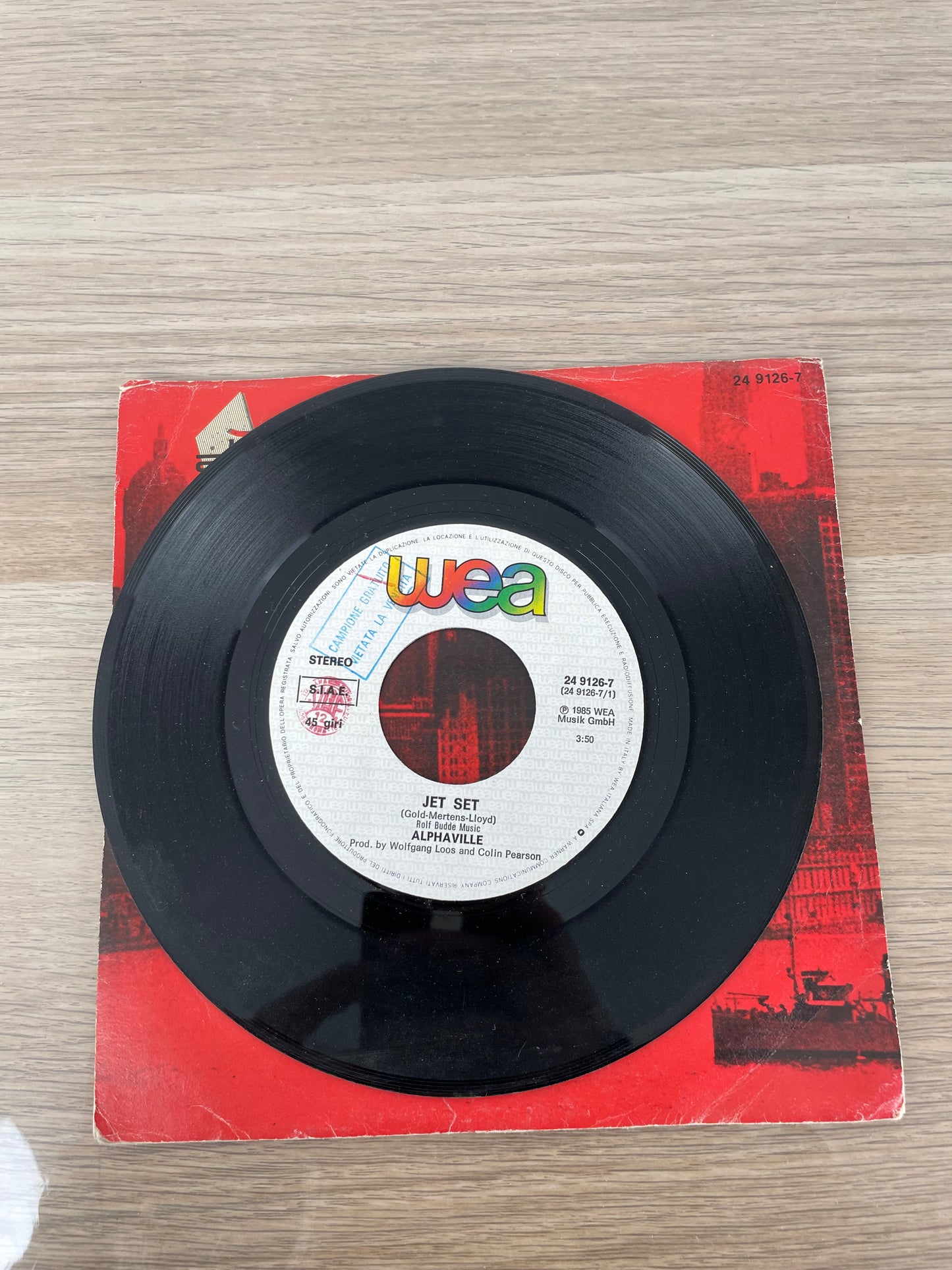 Disco 45 giri vinile Alpha Ville Jet Set Golden Feeling 1984