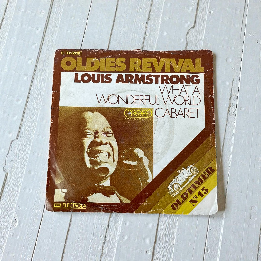 Disco 45 giri vinile Louis Armstrong What A Wonderful World Cabaret 1967