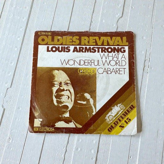Disco 45 giri vinile Louis Armstrong What A Wonderful World Cabaret 1967