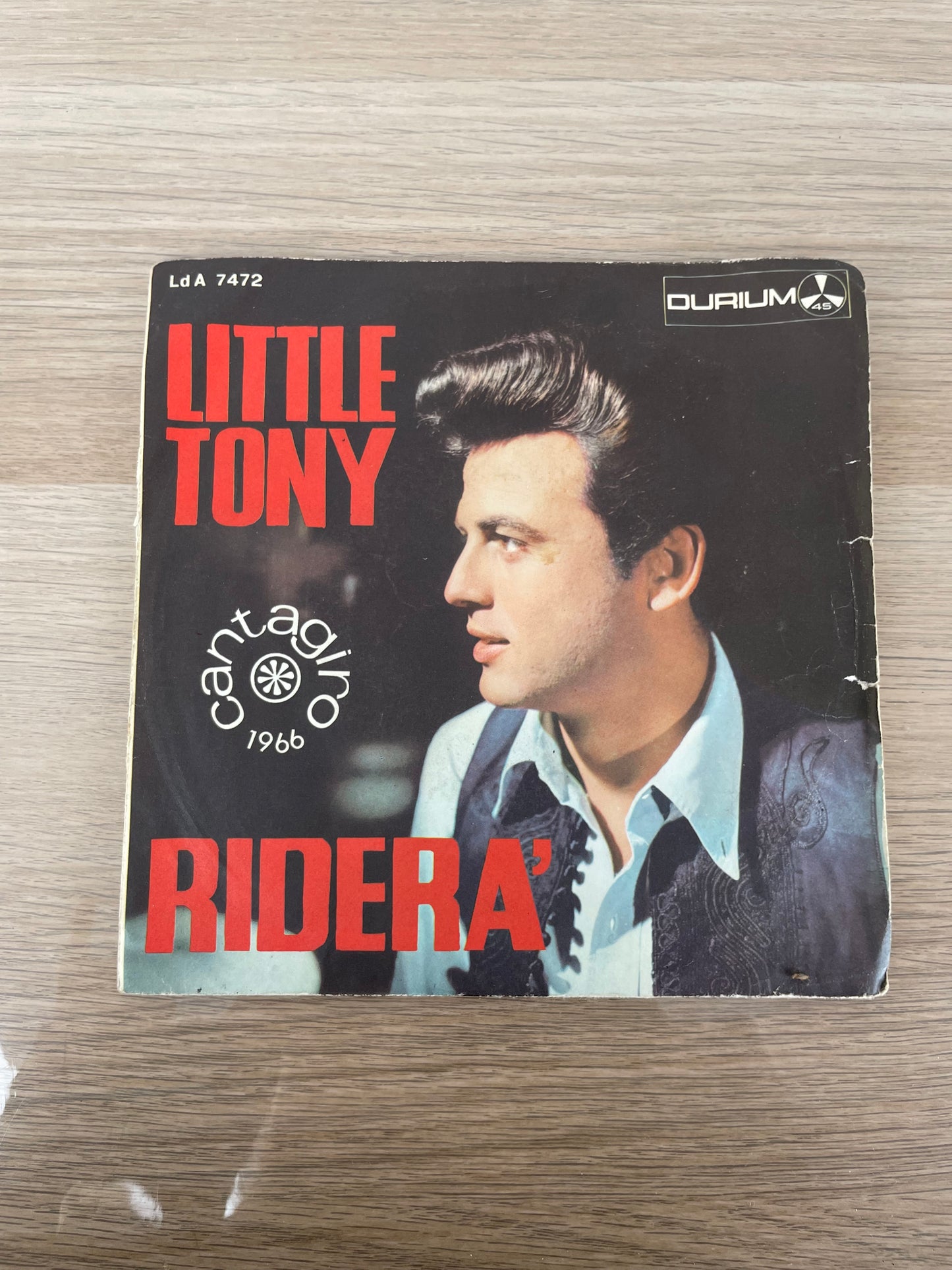 Disco 45 giri vinile Little Tony Riderà Il Mio Amore Con Giulia 1966