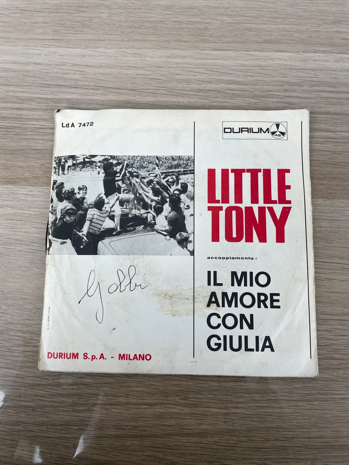Disco 45 giri vinile Little Tony Riderà Il Mio Amore Con Giulia 1966