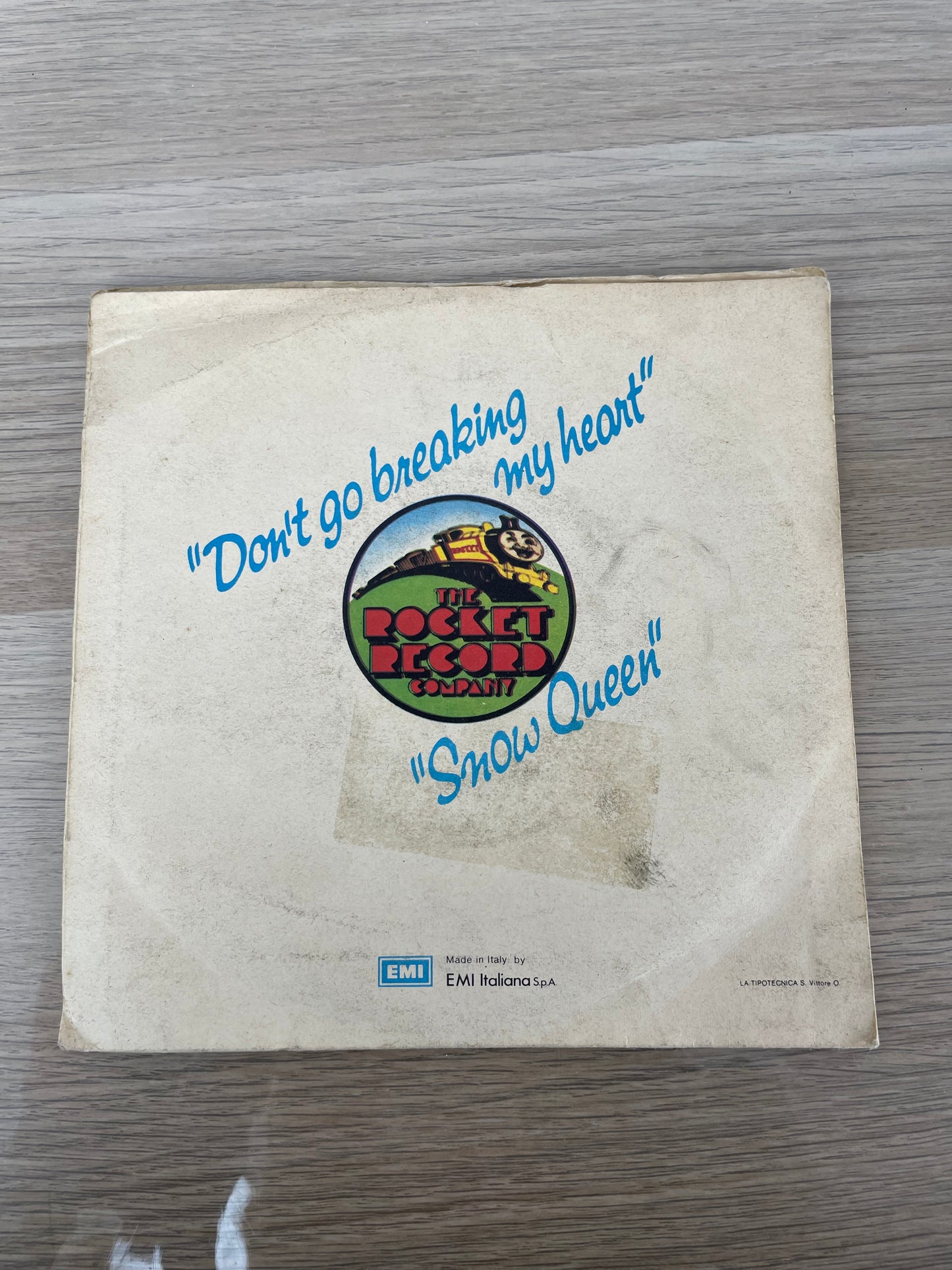 Disco 45 giri vinile Elton John e Kiki Dee Don't go breaking my heart Snow Queen 1976