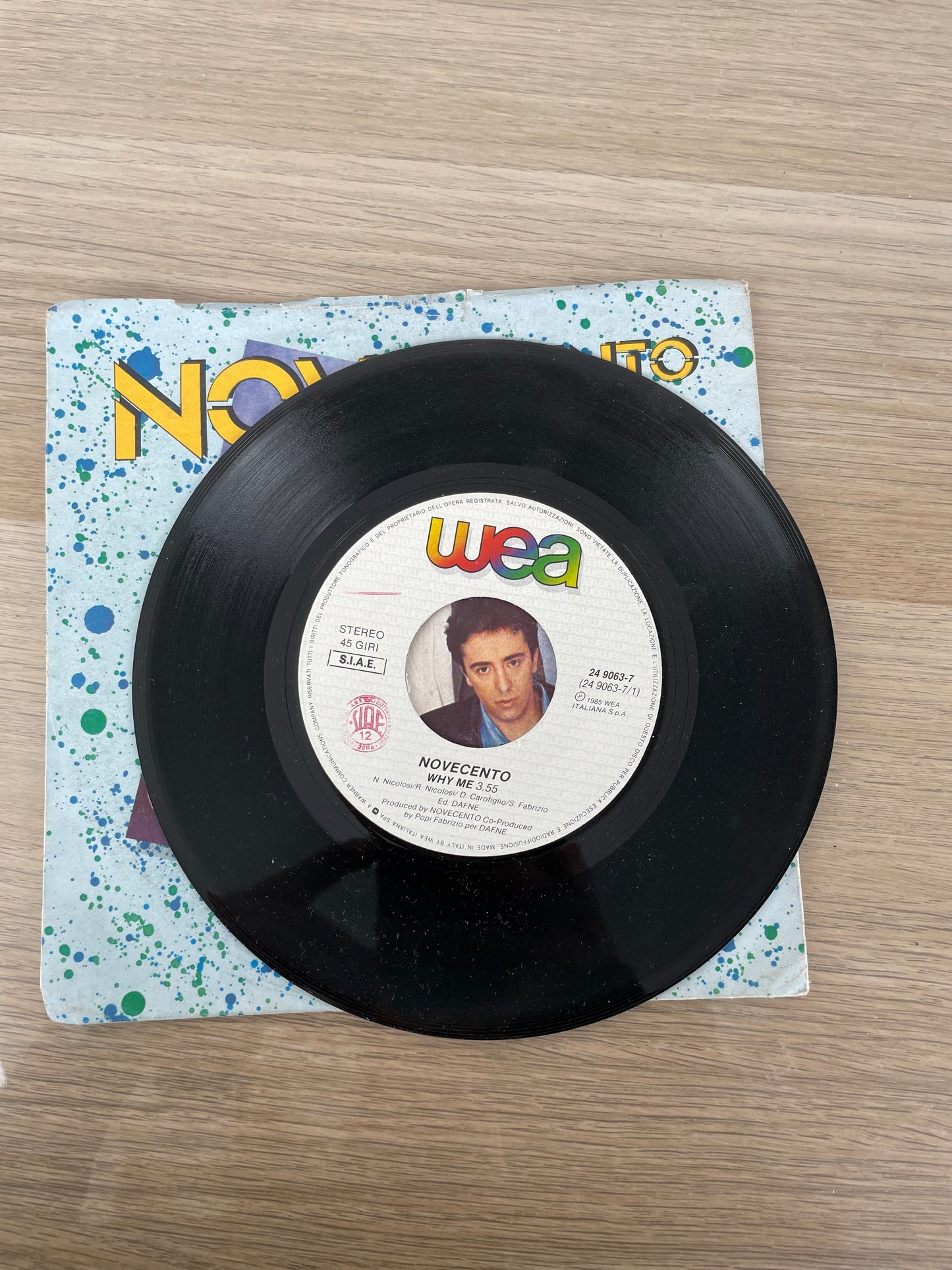 Disco 45 giri vinile Novecento Why Me Somedy 1982