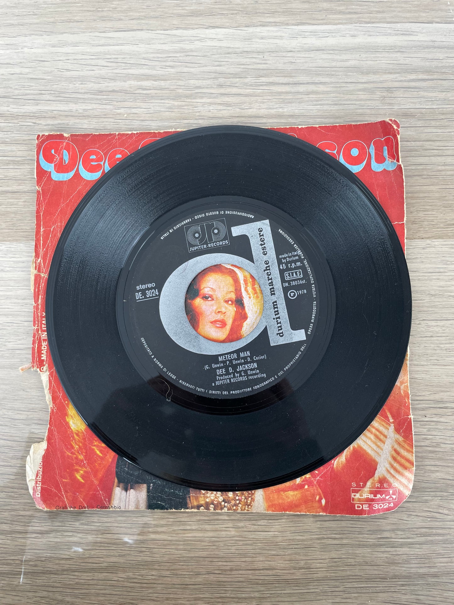 Disco 45 giri vinile Dee D. Jackson Meteor Man Galaxy Police 1979