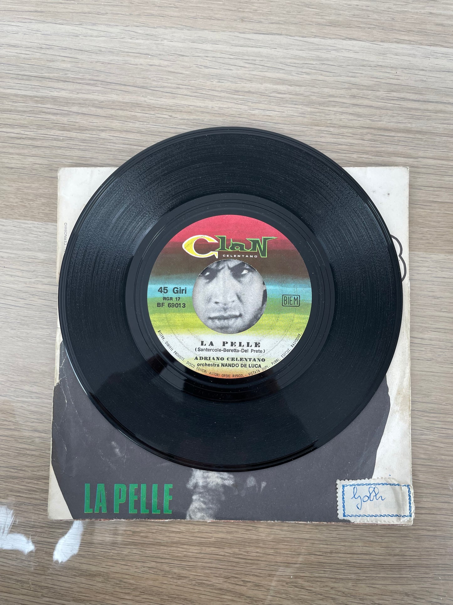 Disco 45 giri vinile Adriano Celentano La Storia Di Serafino La Pelle 1968