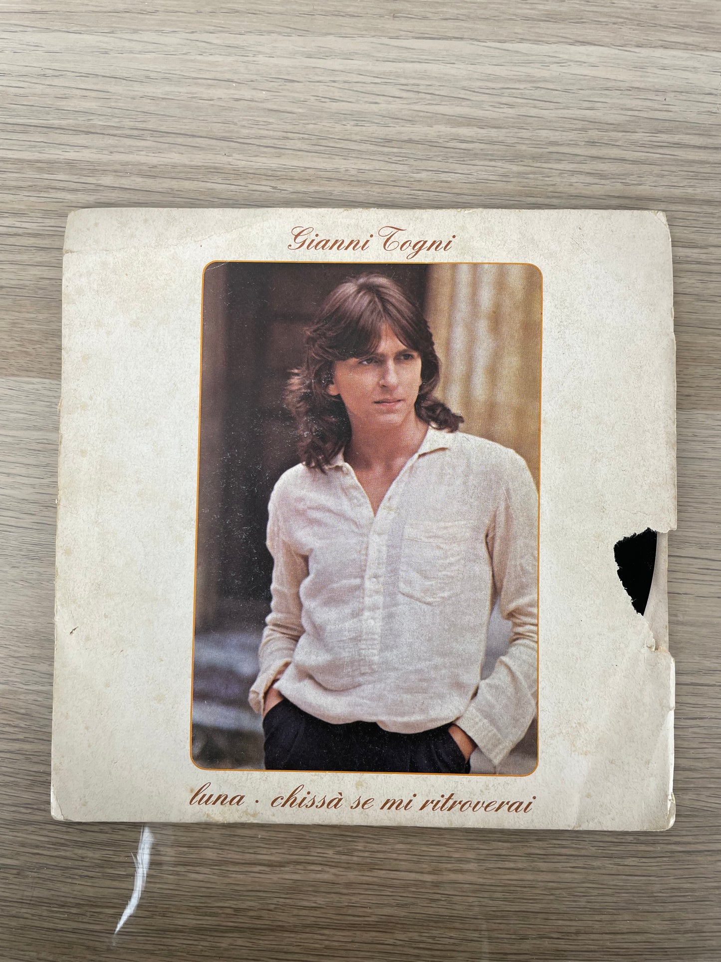 Disco 45 giri vinile Gianni Togni Luna Chissà Se Mi Troverai 1981