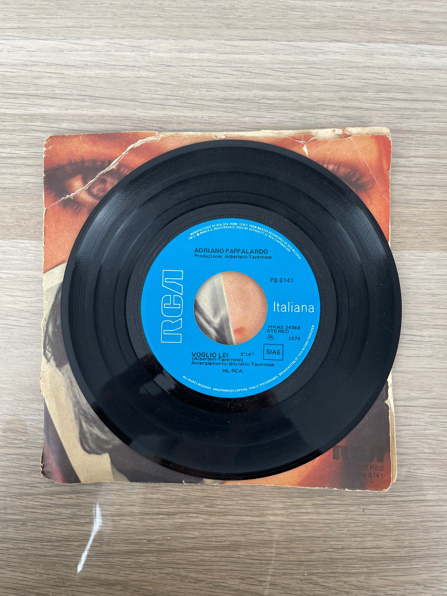 Disco 45 giri vinile Adriano Pappalardo Voglio Lei Baby 1978