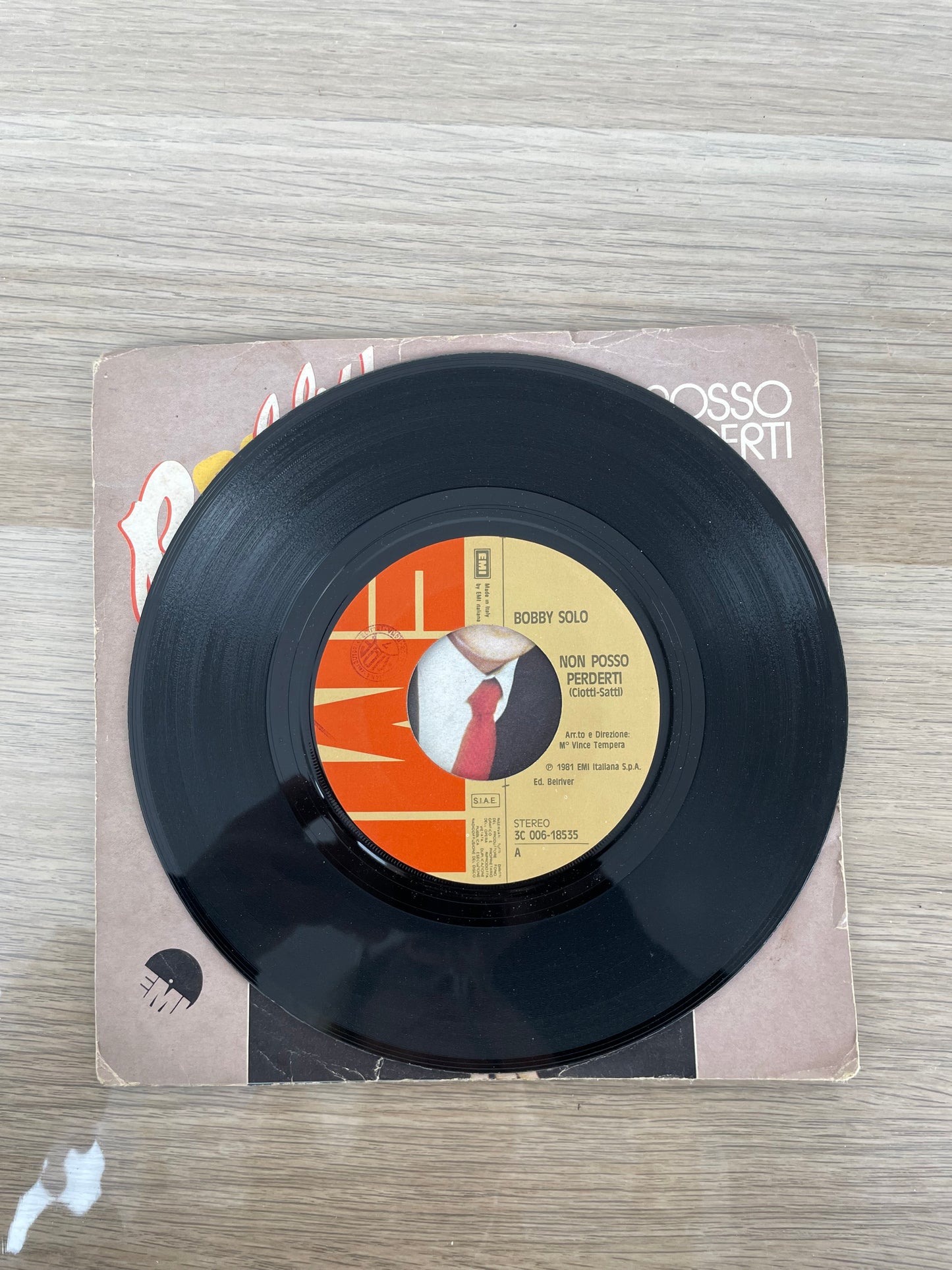 Disco 45 giri vinile Bobby Solo Non Posso Perderti Attenti Al Cuore 1981