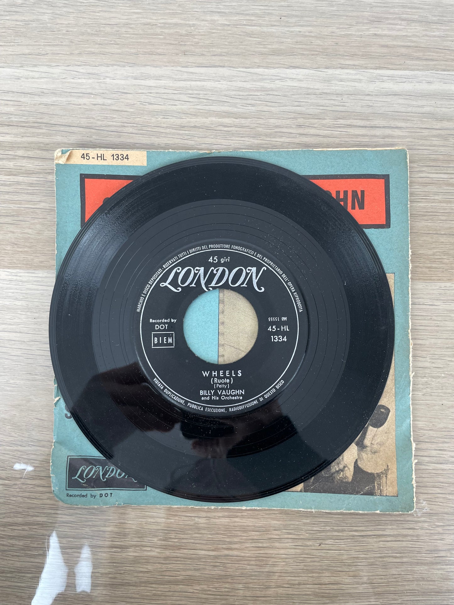 Disco 45 giri vinile Billy Vaughn Wheels Orange Blossom Special 1960