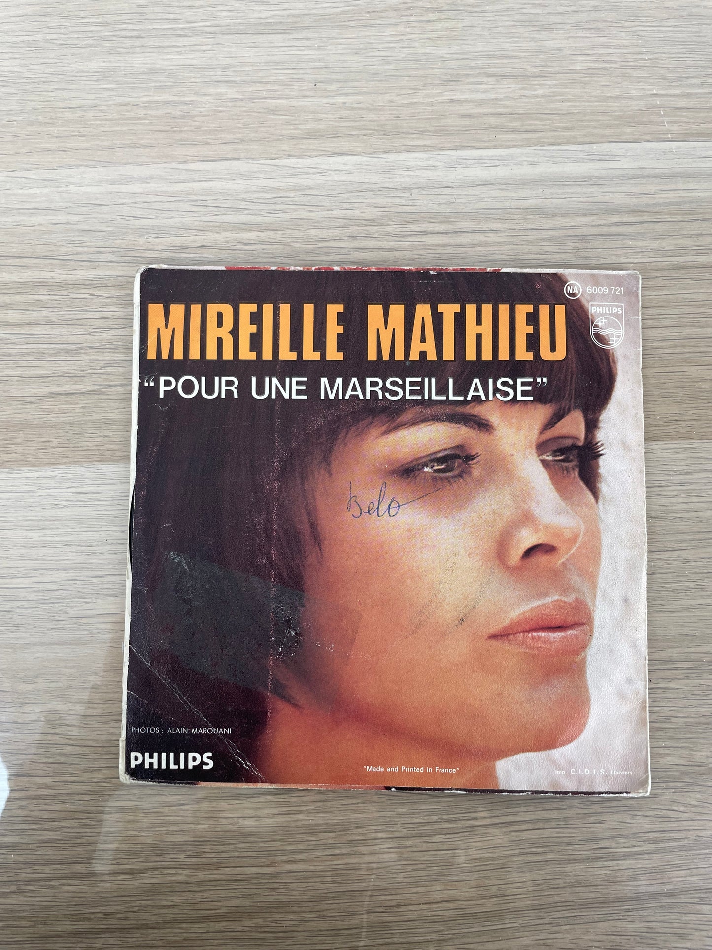Disco 45 giri vinile Mirelle Mathieu Addio Pour Une Marseillase 1975
